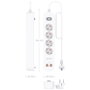 Aisens Regleta ASPS-2A2C12-W con 4 Tomas Schuko, 2 USB-C y 2 USB-A, Blanco